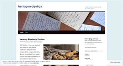 Desktop Screenshot of heritagerecipebox.com