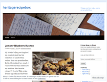 Tablet Screenshot of heritagerecipebox.com